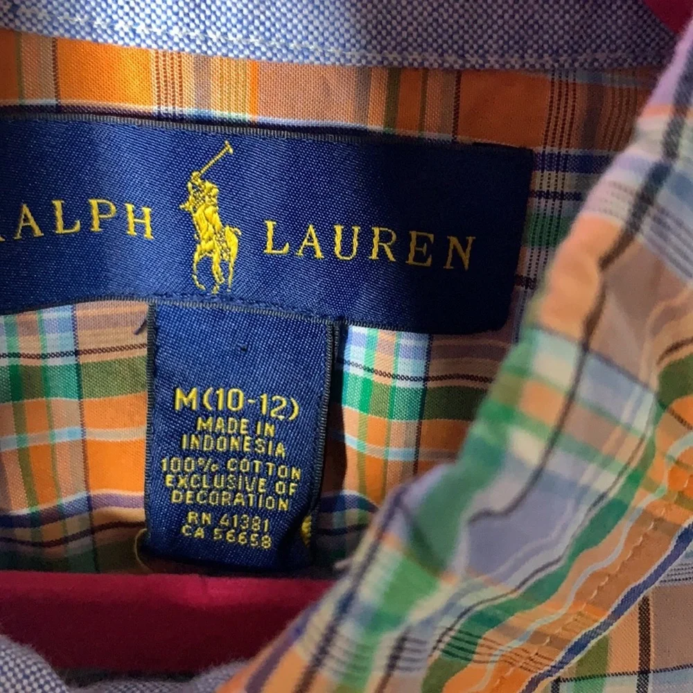 3 Ralph Lauren Boys‎ button down plaid shirts